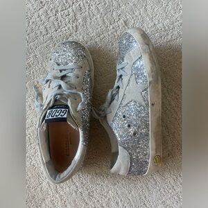 Golden goose sneakers sparkly shimmer silver
